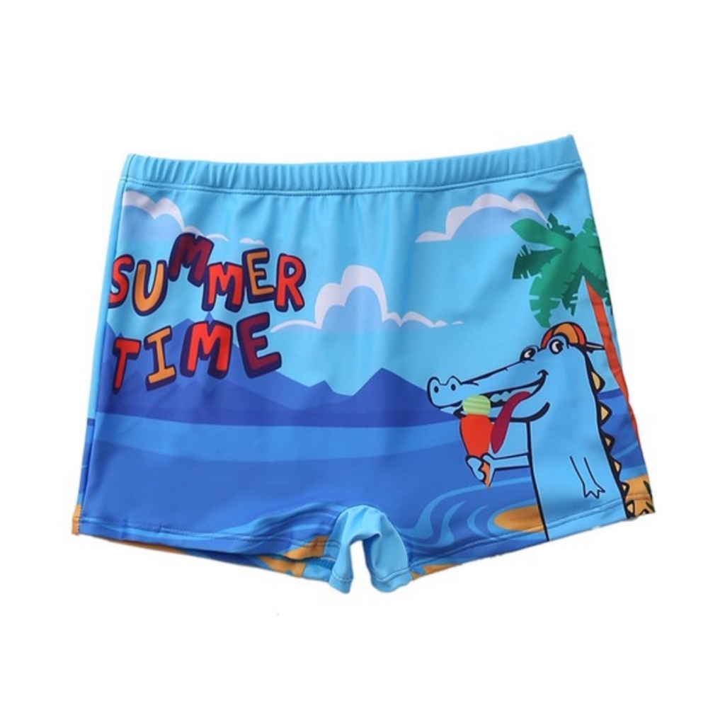Boy's Swim Trunks (Blue Dino)